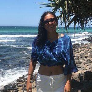 Beach tie dye crop top